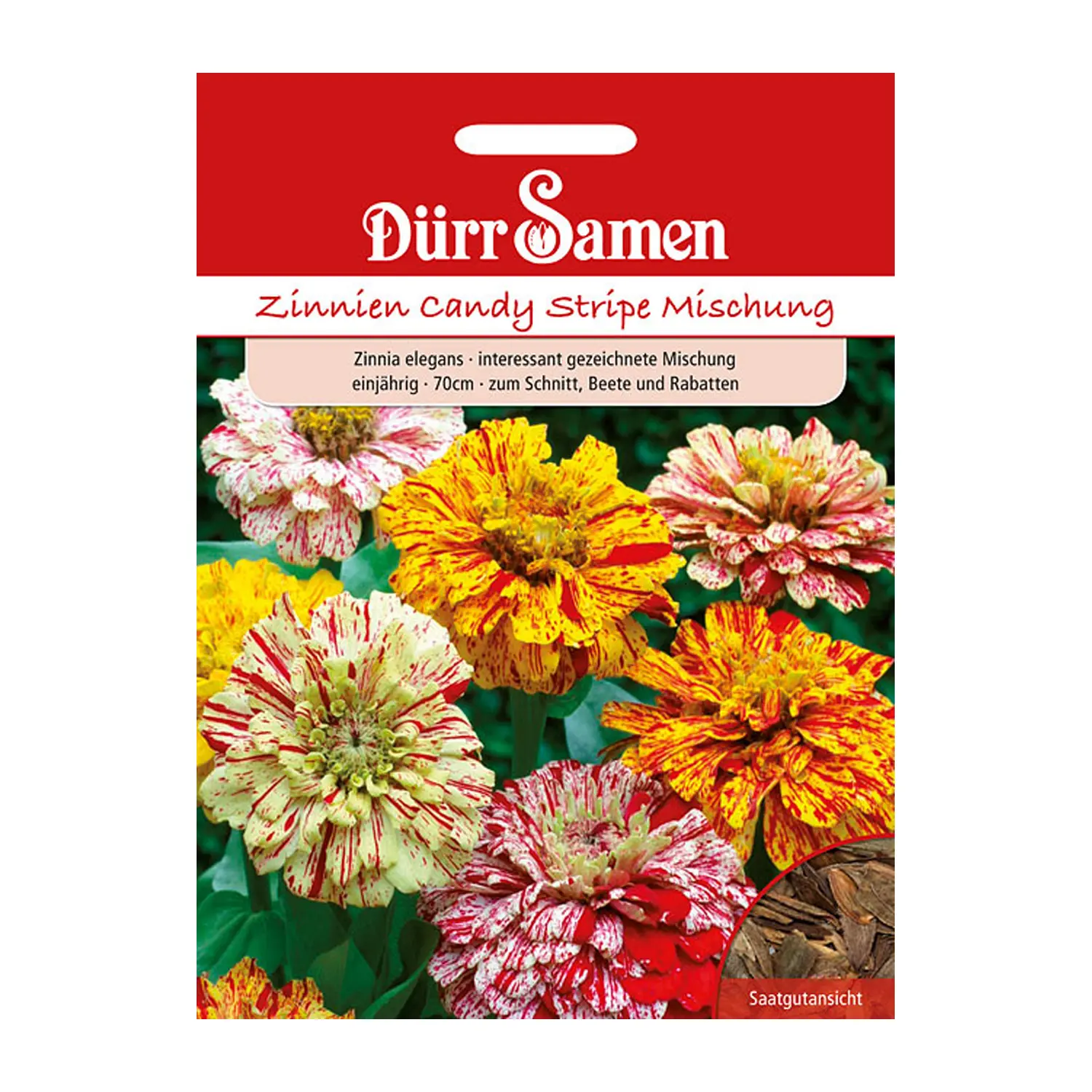 Drr Samen Zinnien Candy Stripe Mischung (MHD 2026) - Dr. Rech's Vitanal